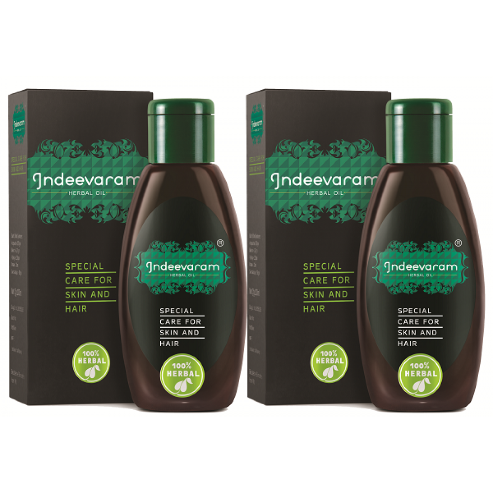 Indeevaram Herbal Oil for Hair and Skin (100 ML) - Pack of 2