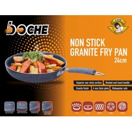 Boche Non-Stick Granite Fry Pan 24cms Induction with Soft Touch
