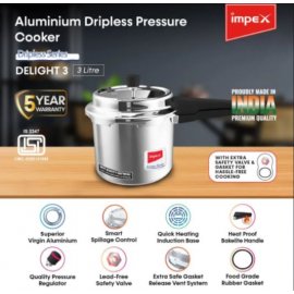 Impex Aluminium Pressure Cooker - 3 Litre - Driple...