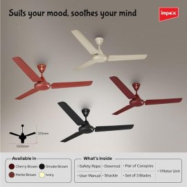 Impex Ceiling Fan|1200 mm | Whizstar