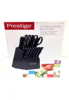 Prestige 15 pcs Knife Block set  ( Black  Base )