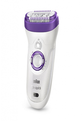 Braun Silkepil 9 - wet & dry + brush for face, shaver head, facial cap, trimmer cap